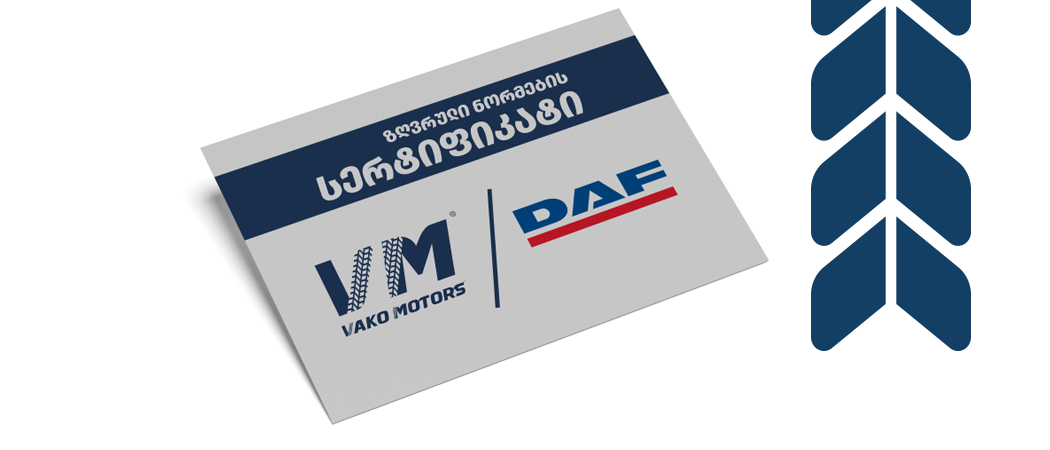 DAF truck at Vako Motors service center during EU emissions compliance certification process.