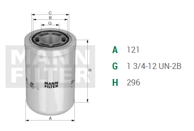 ზეთის ფილტრი WH 1257/2