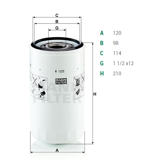 ზეთის ფილტრი W 1223