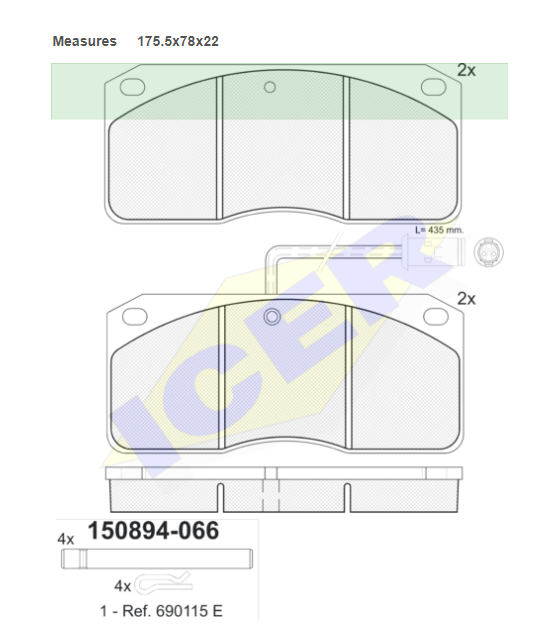 სამუხრუჭე ხუნდი IVECO