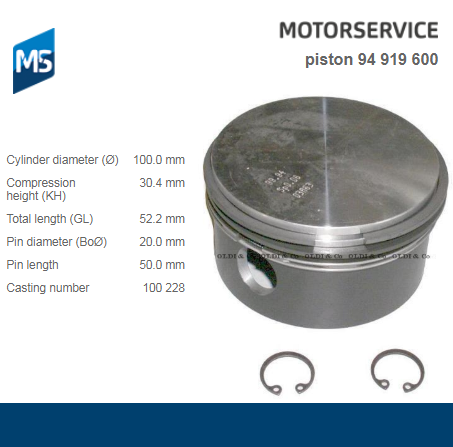 PISTON MB 100,00