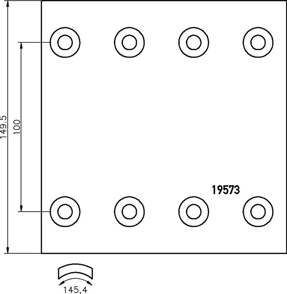 სამუხრუჭე საფენი 150 MM  BPW