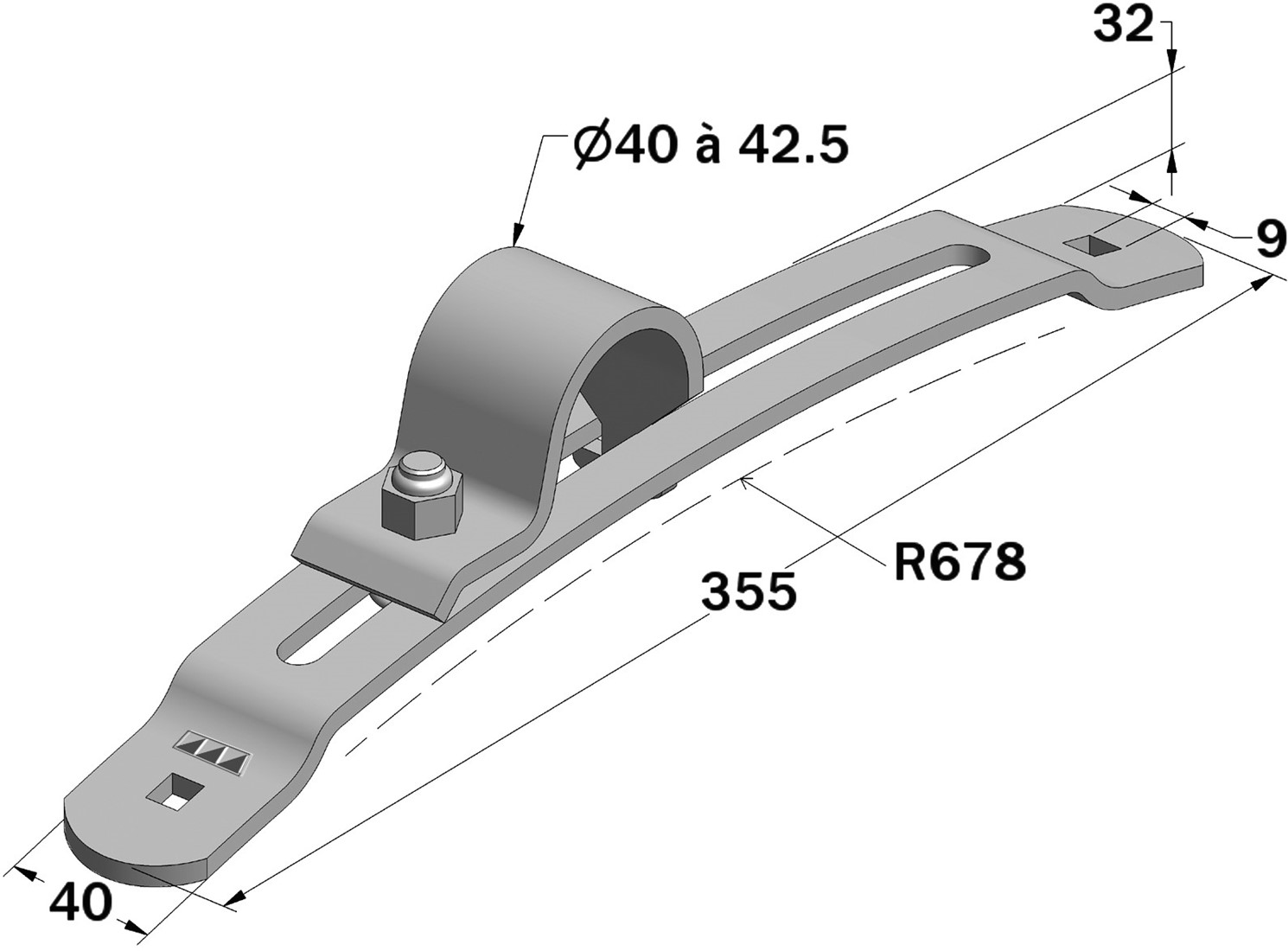 ა/მ ბამპერის სამაგრი (ლითონის) MUDGUARD, BRACKET COUPLING