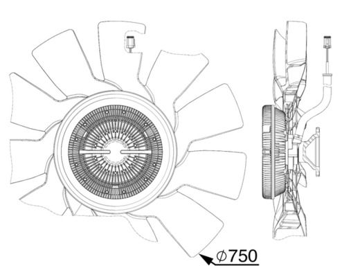 Radiator/condenser fan Radiator/condenser fan