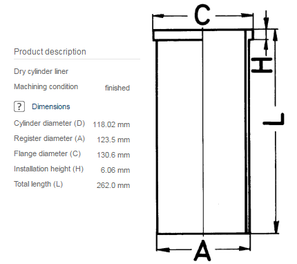 DRY CYLINDER LINER